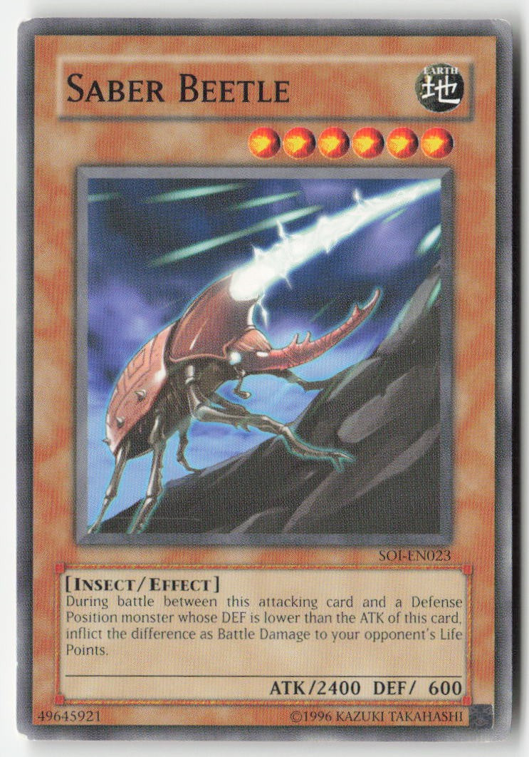 Saber Beetle SOI-EN023 Unlimited Common Moderately Played