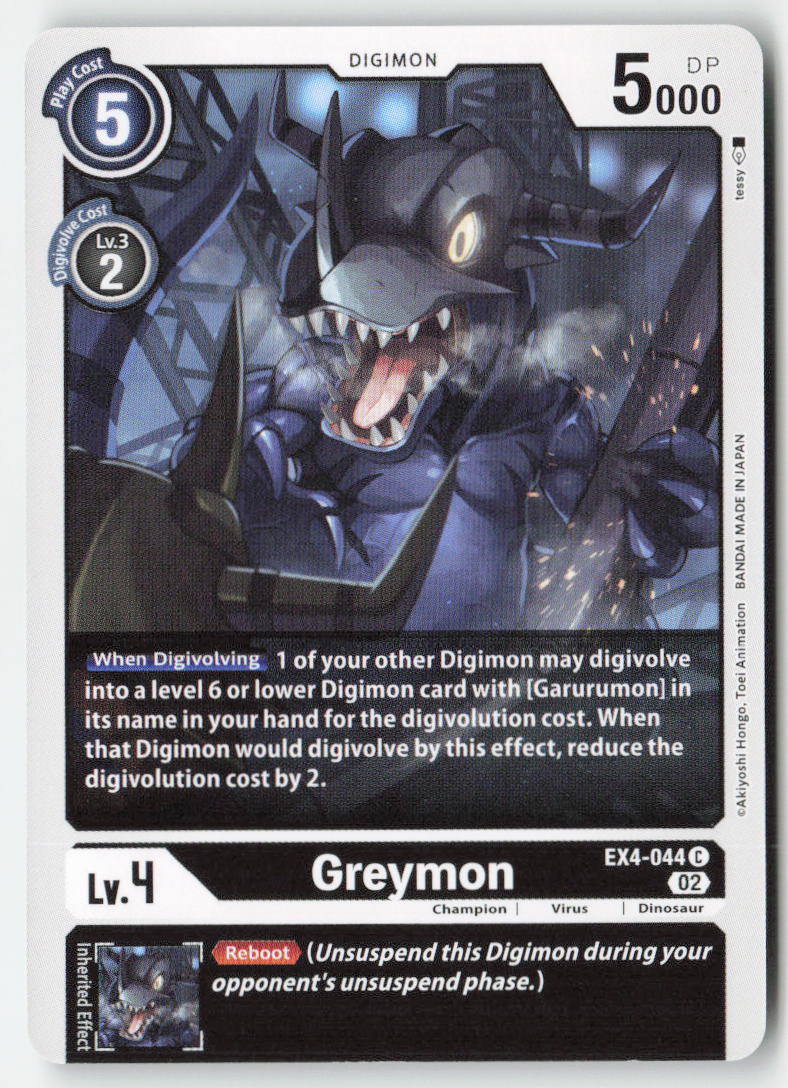 Greymon EX4-044 Normal Common Near Mint, Front
