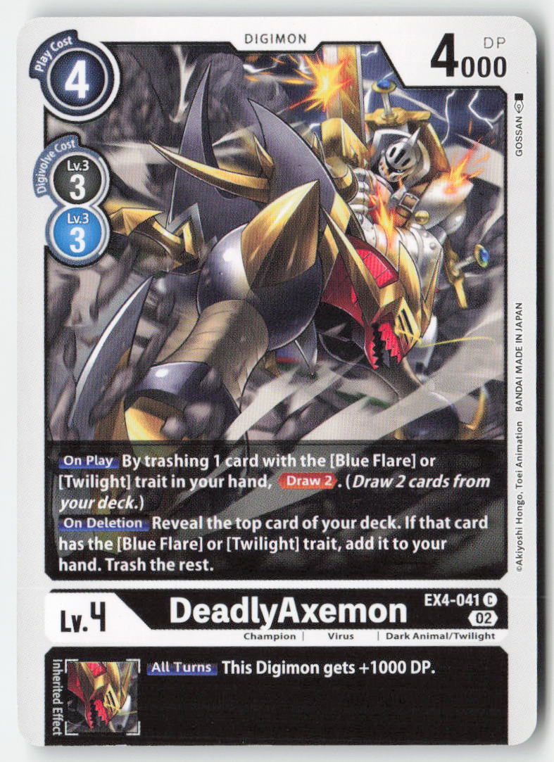 DeadlyAxemon EX4-041 Normal Common Near Mint, Front