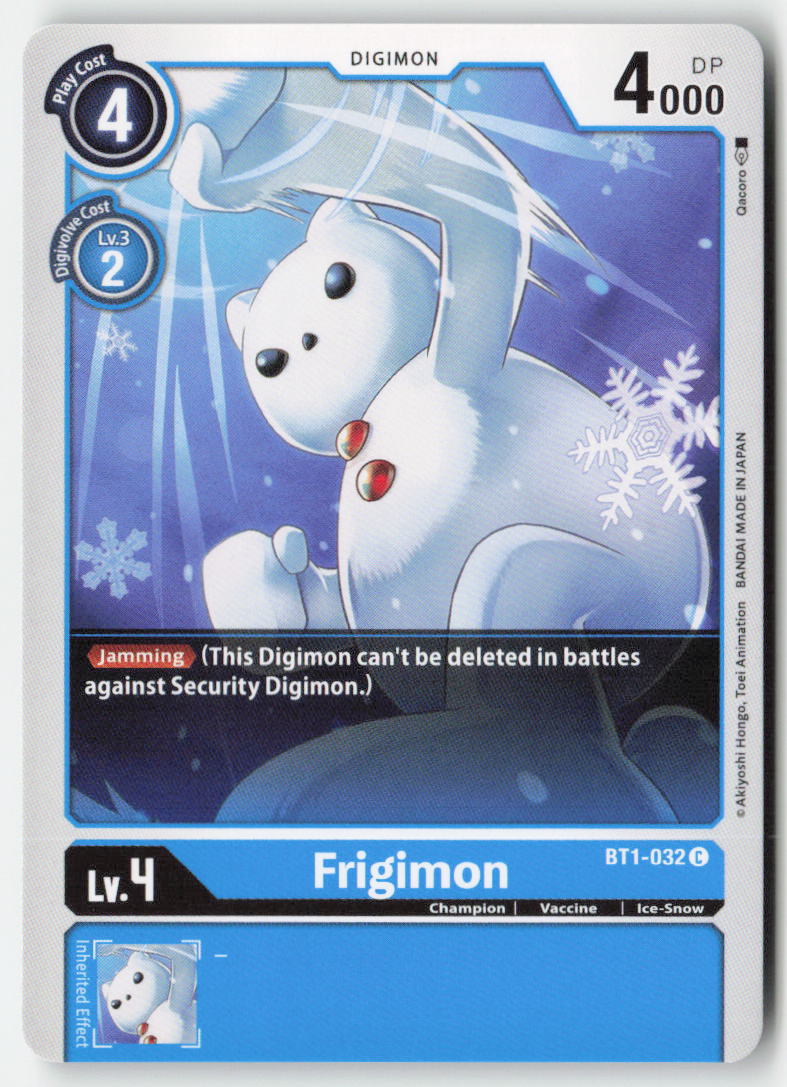 Frigimon BT1-032 Normal Common Near Mint, Front