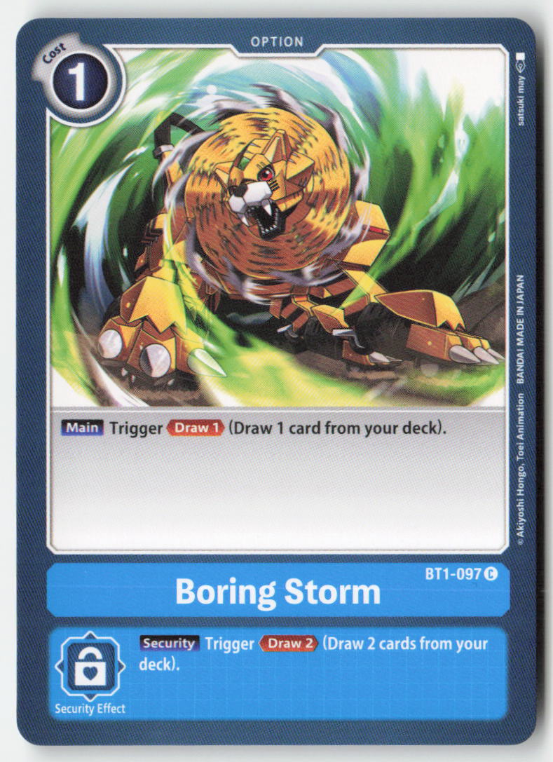 Boring Storm BT1-097 Normal Common Near Mint, Front