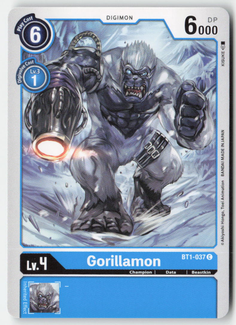 Gorillamon BT1-037 Normal Common Near Mint