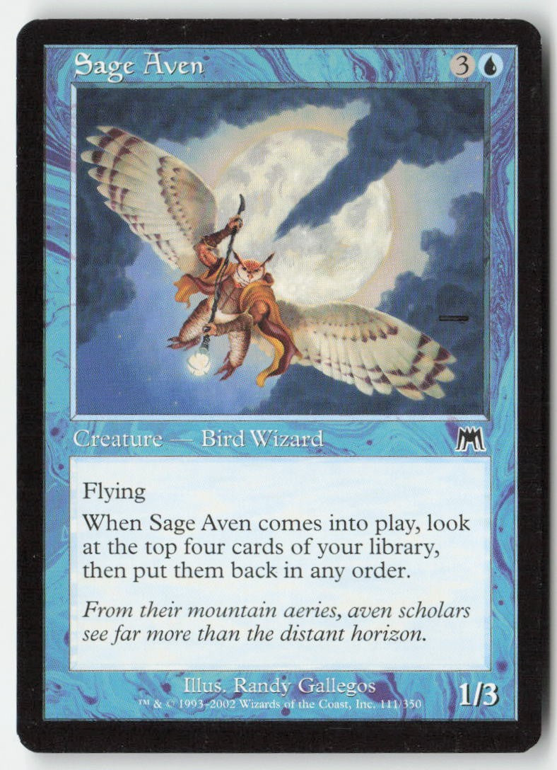 Sage Aven ONS 111 Common Moderately Played, Front
