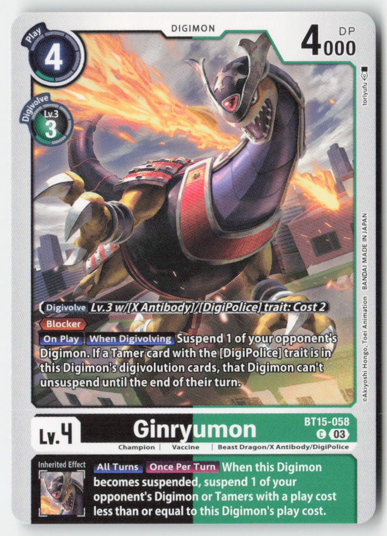 Ginryumon BT15-058 Normal Common Near Mint