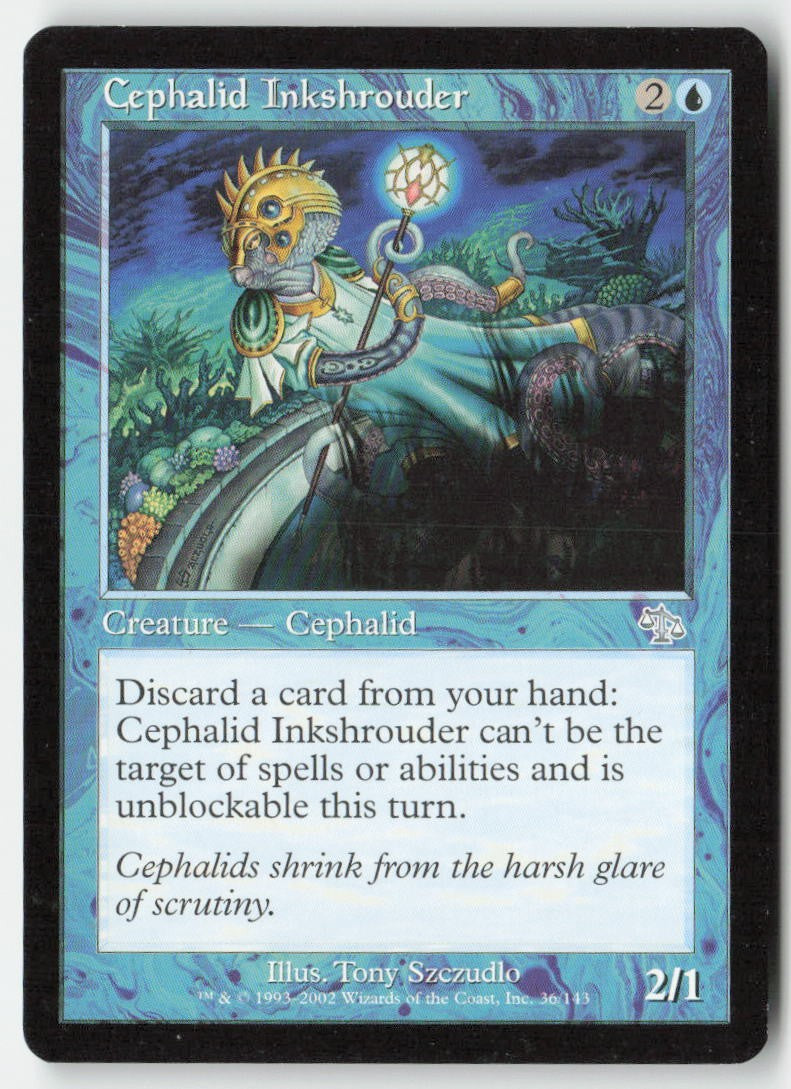 Cephalid Inkshrouder JUD 36 Uncommon Moderately Played