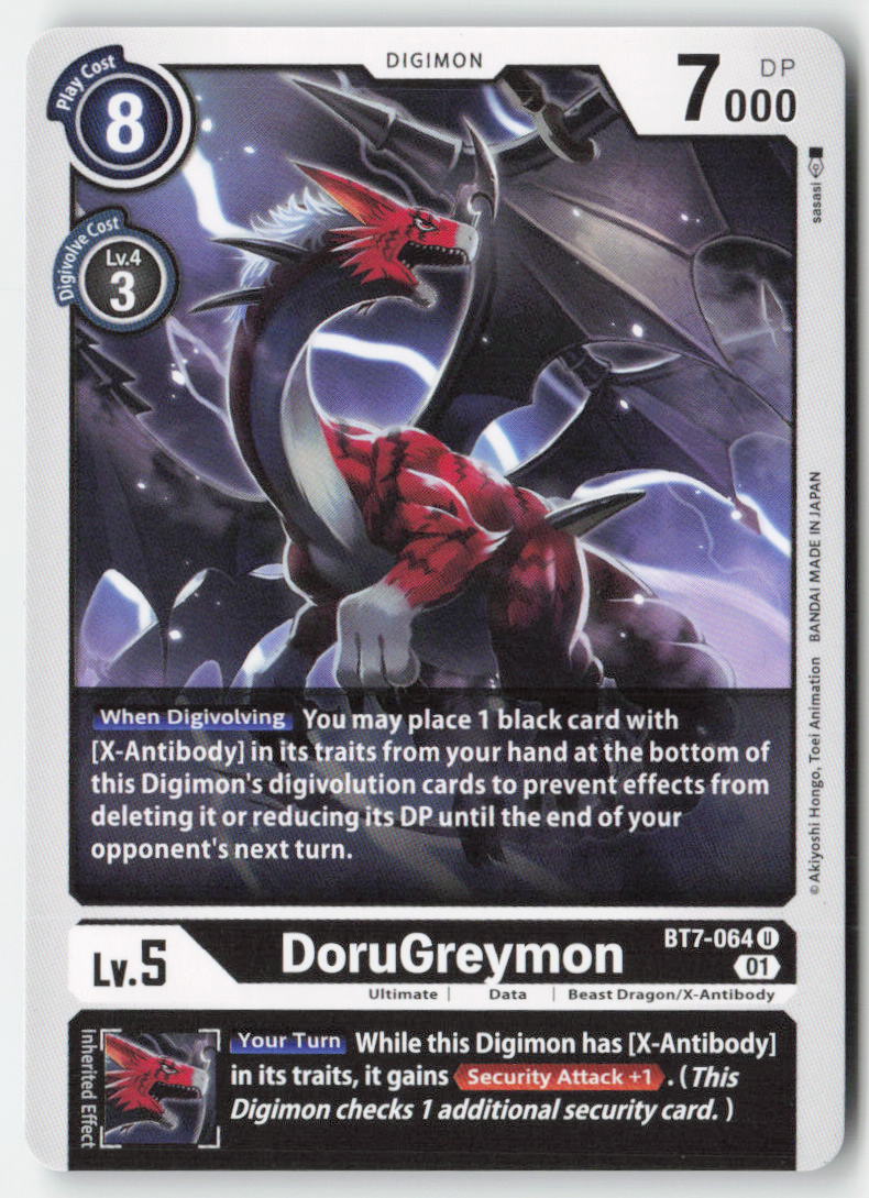 DoruGreymon BT7-064 Normal Uncommon Near Mint, Front