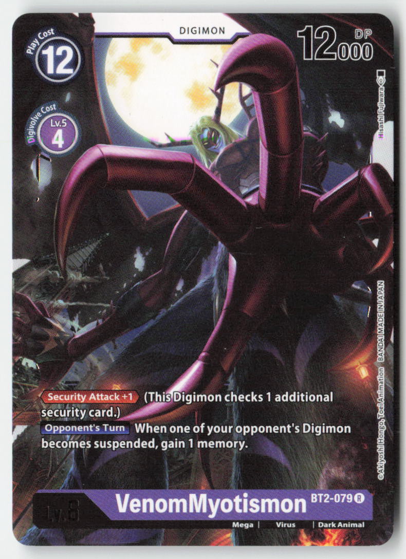 VenomMyotismon BT2-079 Normal Rare Near Mint, Front