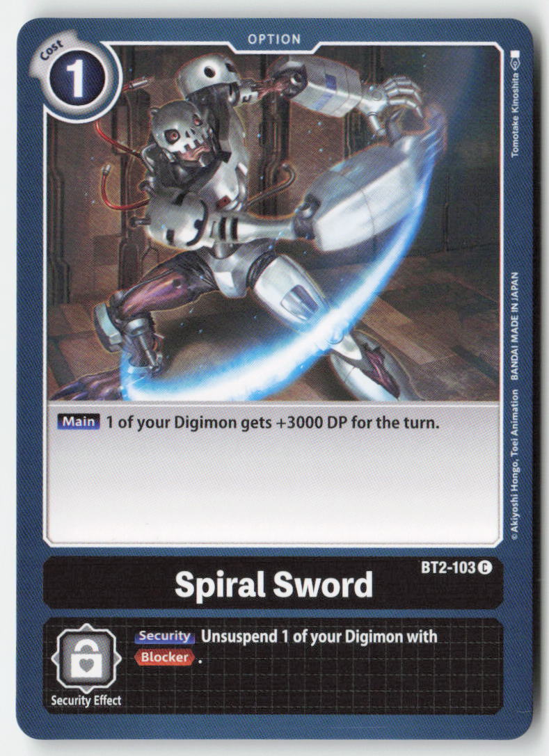 Spiral Sword BT2-103 Normal Common Near Mint, Front