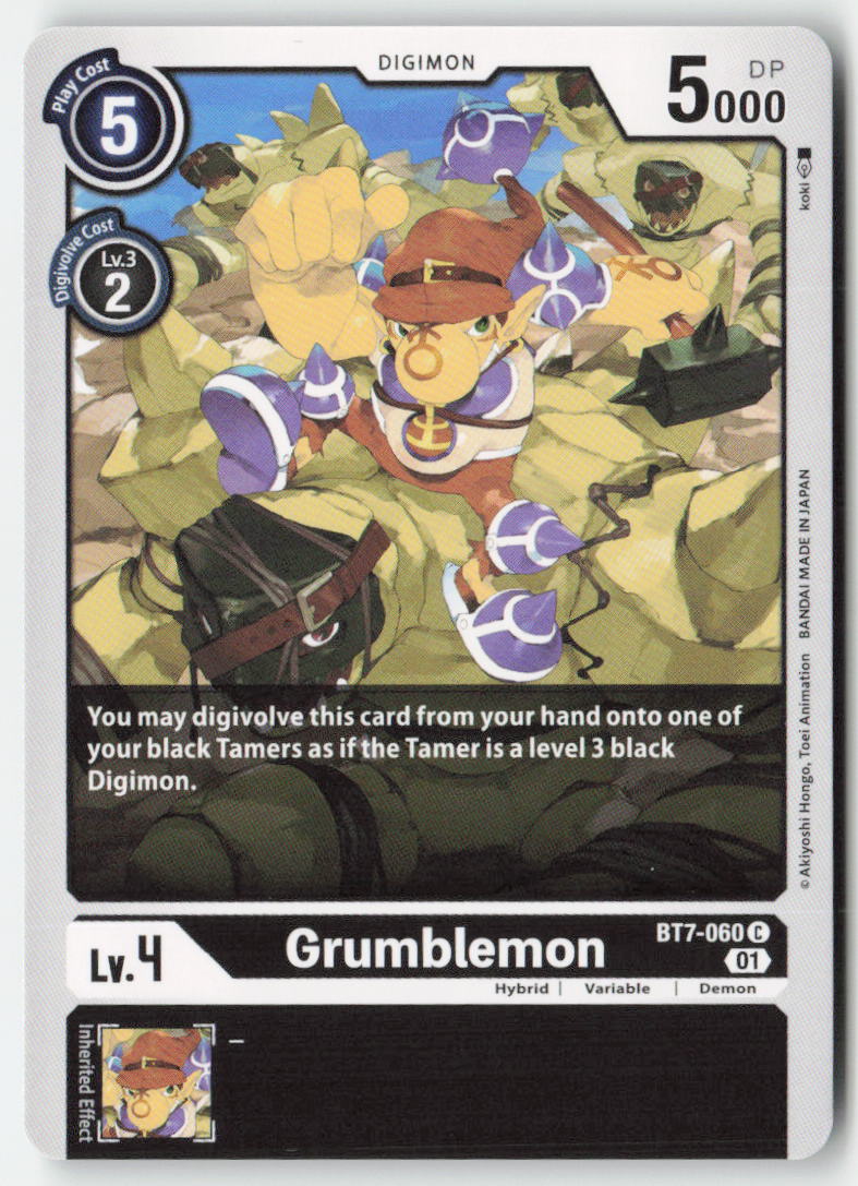 Grumblemon BT7-060 Normal Common Near Mint, Front