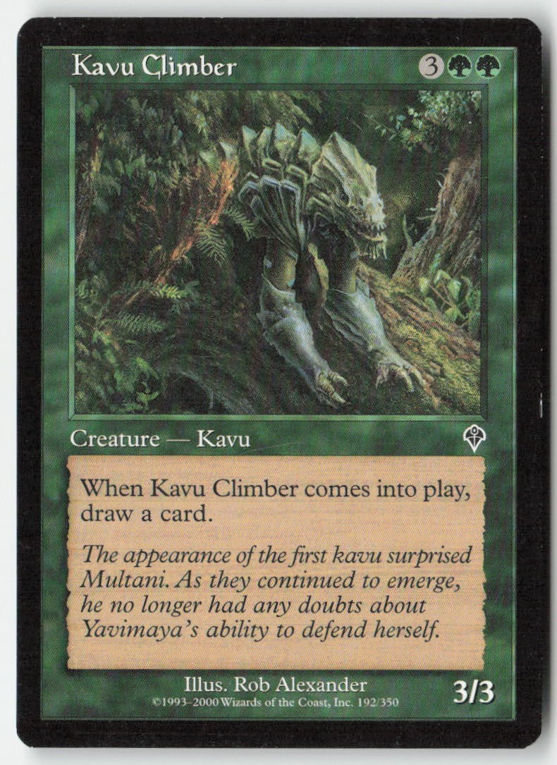 Kavu Climber INV 192 Common Moderately Played, Front