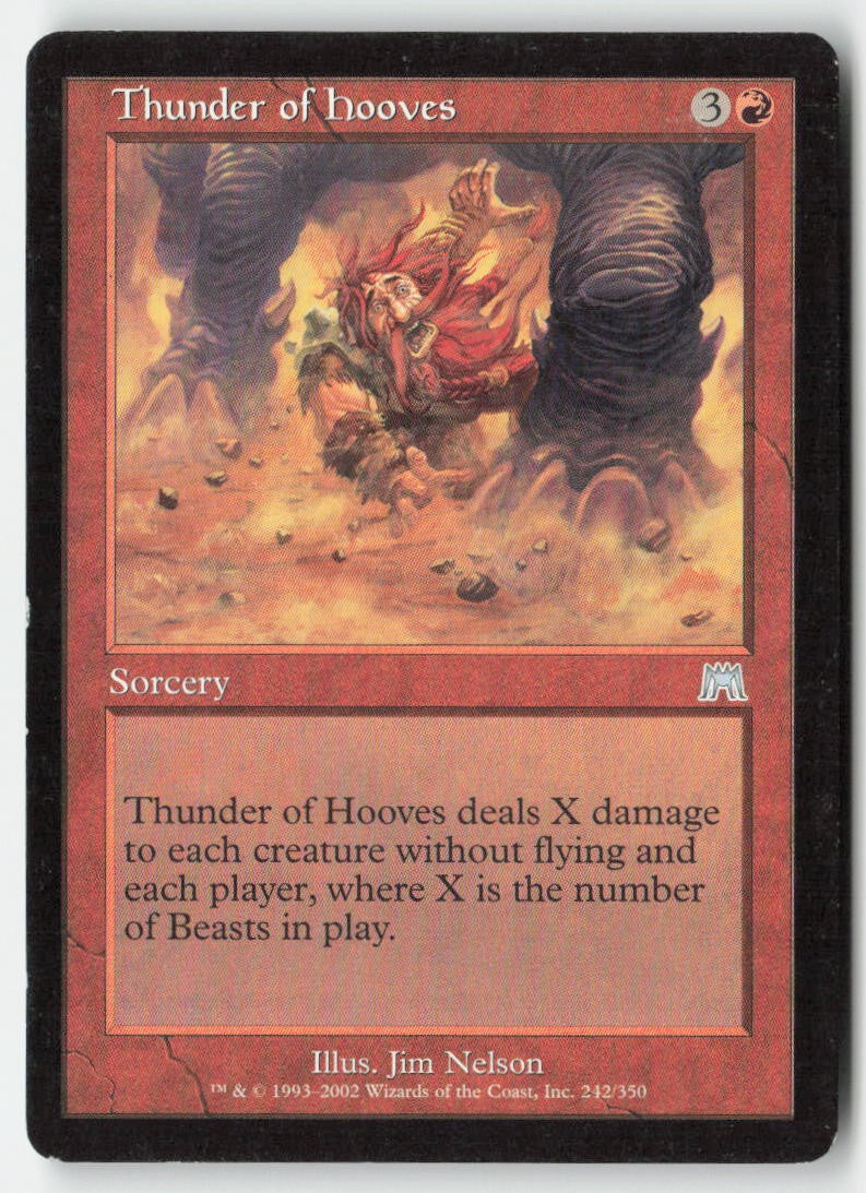 Thunder of Hooves ONS 242 Uncommon Moderately Played, Front