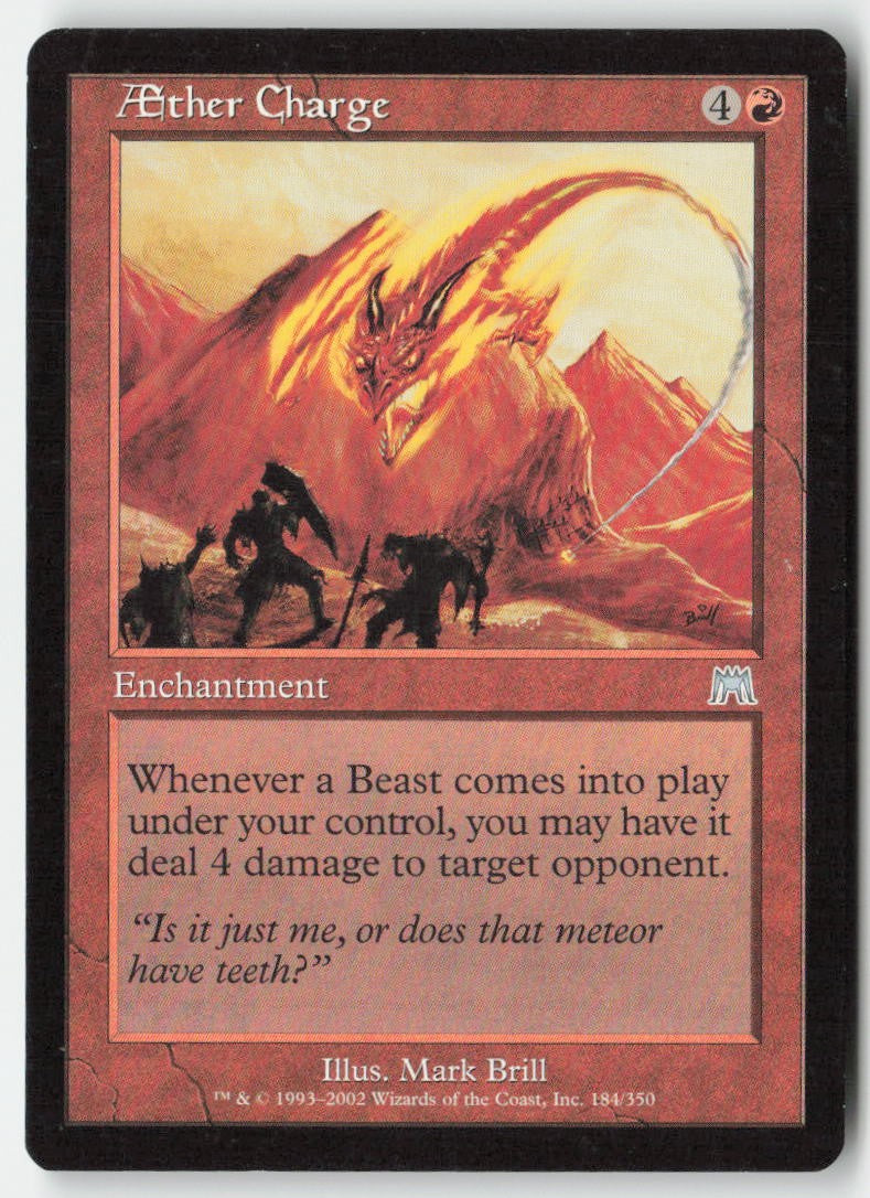 Aether Charge ONS 184 Uncommon Moderately Played, Front
