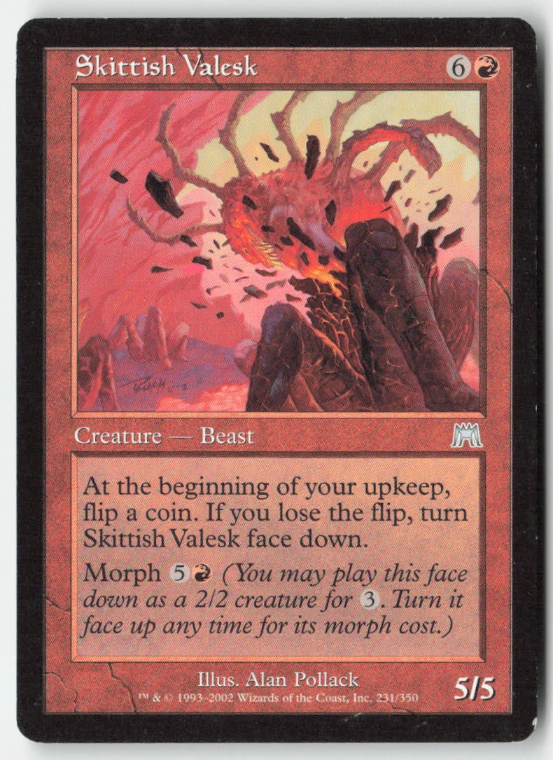 Skittish Valesk ONS 231 Uncommon Moderately Played, Front