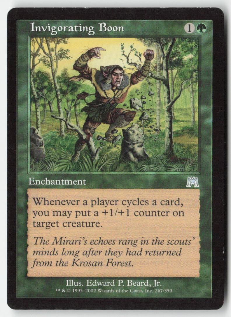 Invigorating Boon ONS 267 Uncommon Moderately Played, Front