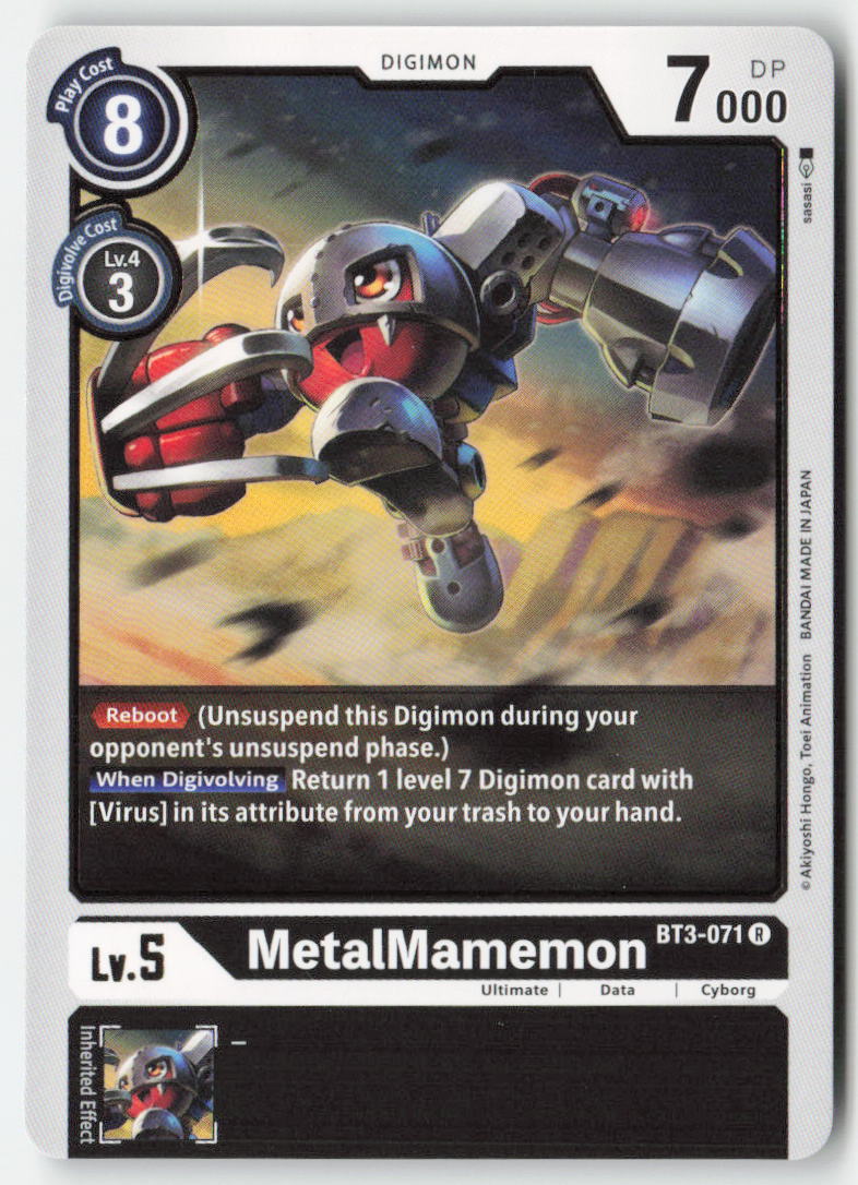 MetalMamemon BT3-071 Normal Rare Near Mint, Front