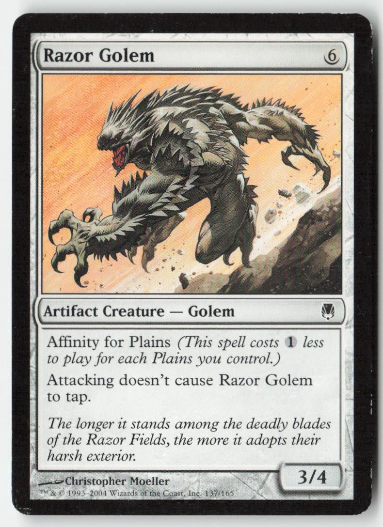 Razor Golem DST 137 Common Moderately Played, Front