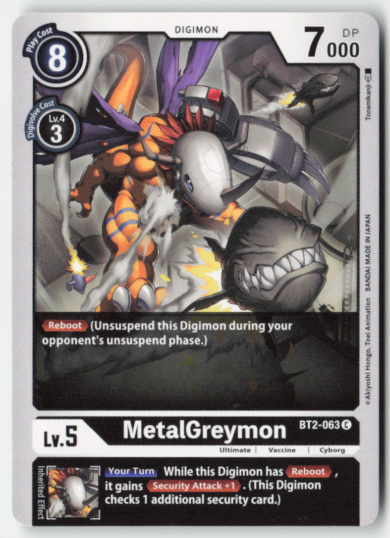 MetalGreymon BT2-063 Normal Common Near Mint