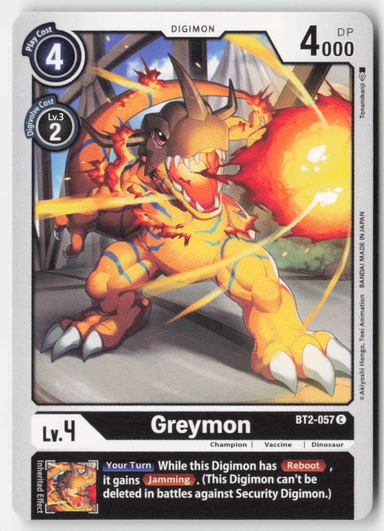 Greymon BT2-057 Normal Common Near Mint