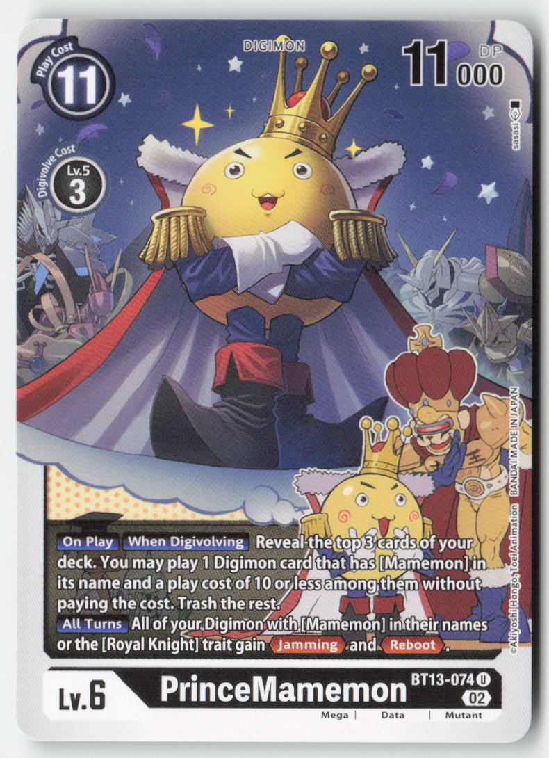 PrinceMamemon BT13-074 Normal Uncommon Near Mint, Front