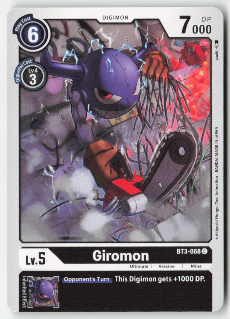 Giromon BT3-068 Normal Common Near Mint, Front