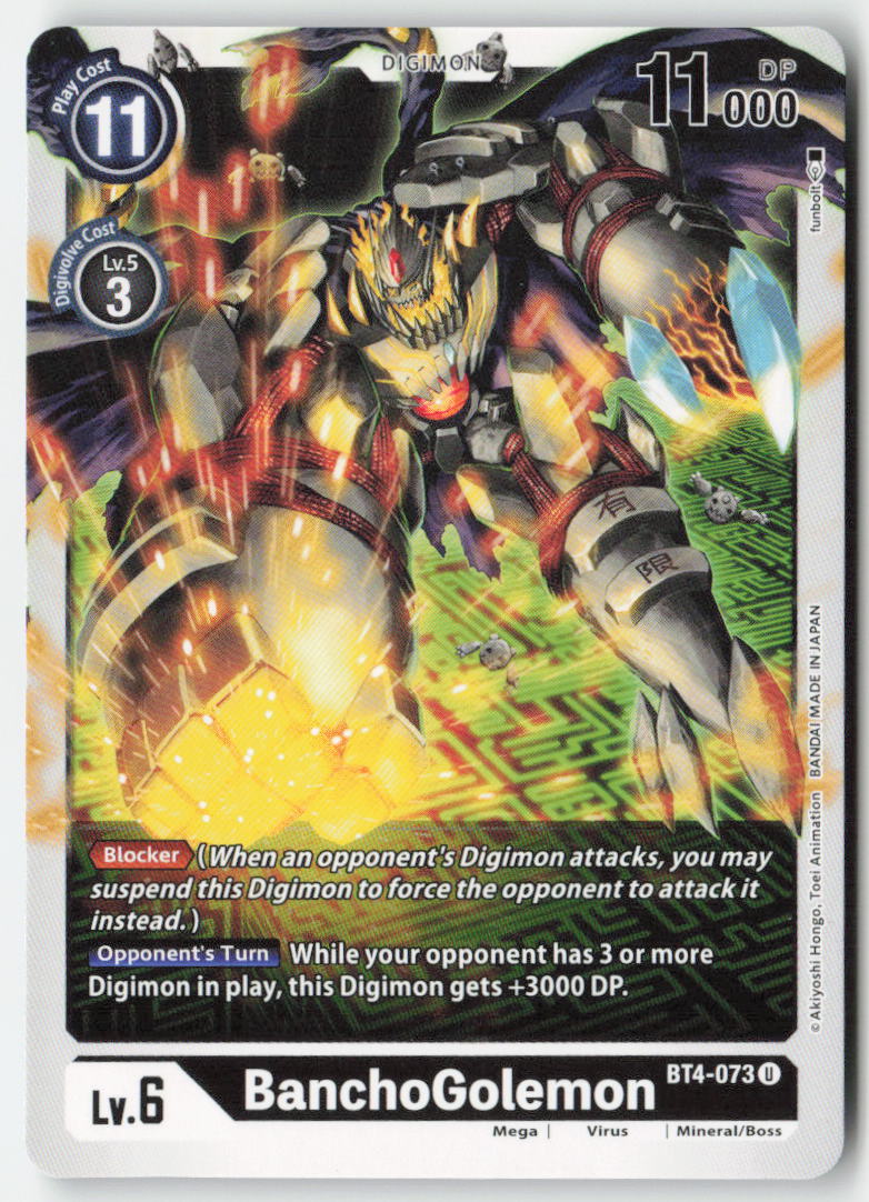 BanchoGolemon BT4-073 Normal Uncommon Near Mint, Front
