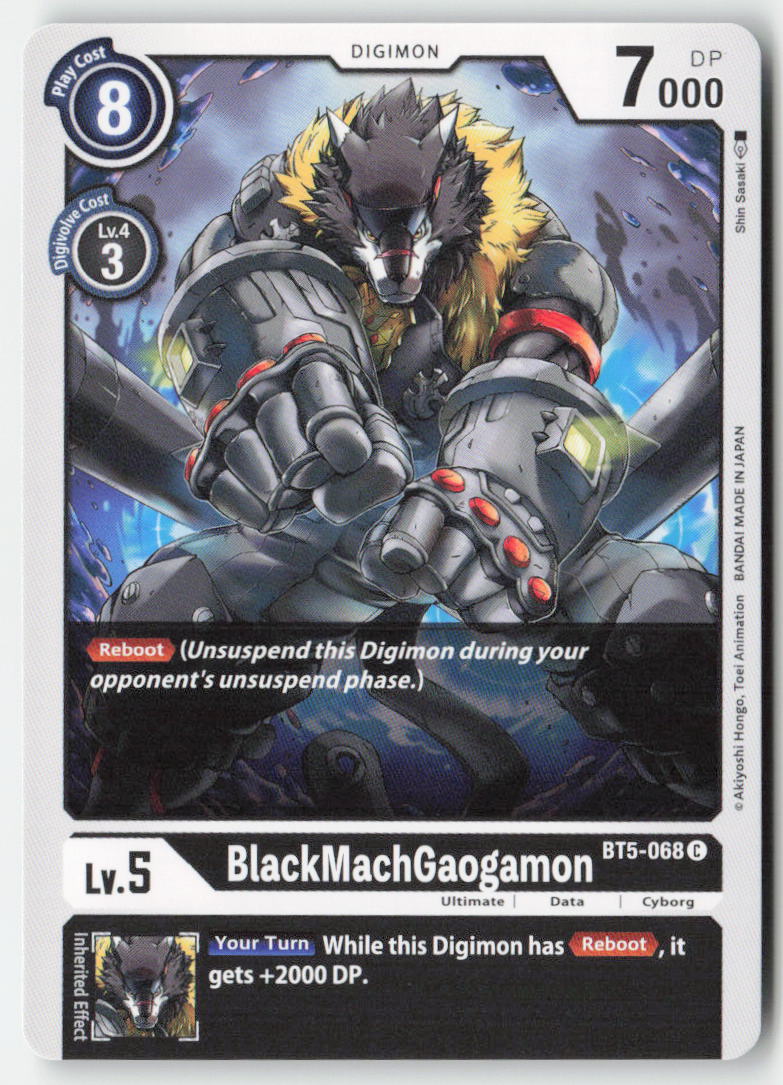 BlackMachGaogamon BT5-068 Normal Common Near Mint, Front
