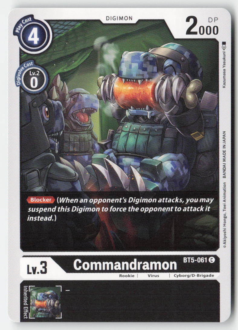 Commandramon BT5-061 Normal Common Near Mint, Front