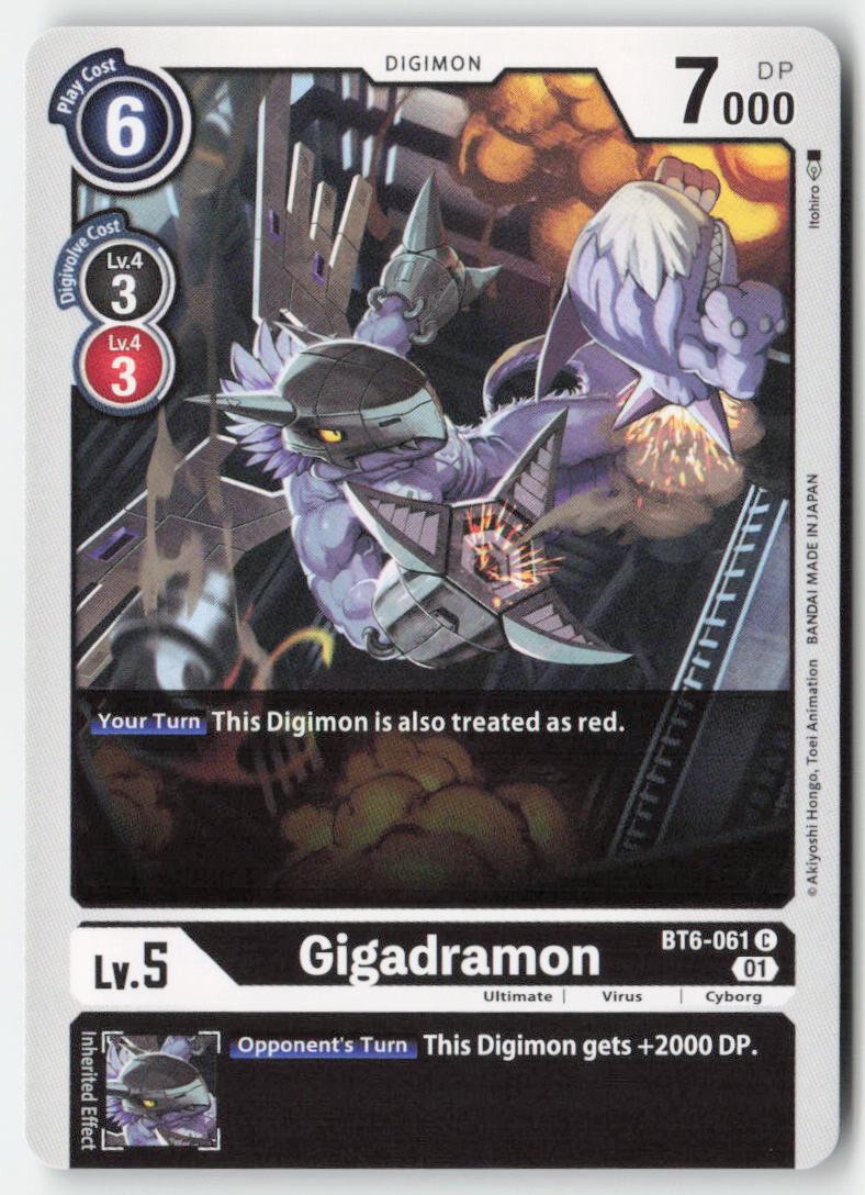 Gigadramon BT6-061 Normal Common Near Mint