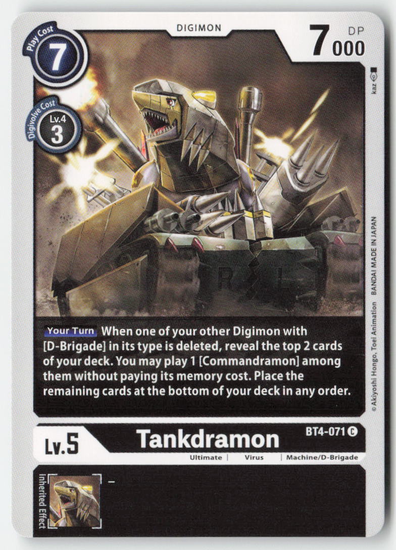 Tankdramon BT4-071 Normal Common Near Mint