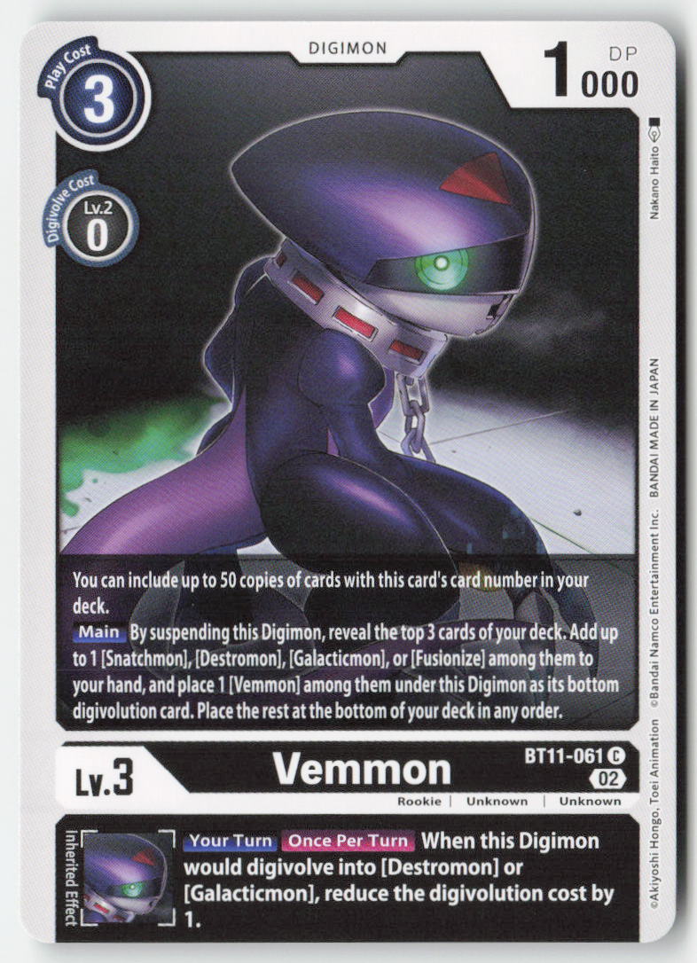 Vemmon BT11-061 Normal Common Near Mint, Front