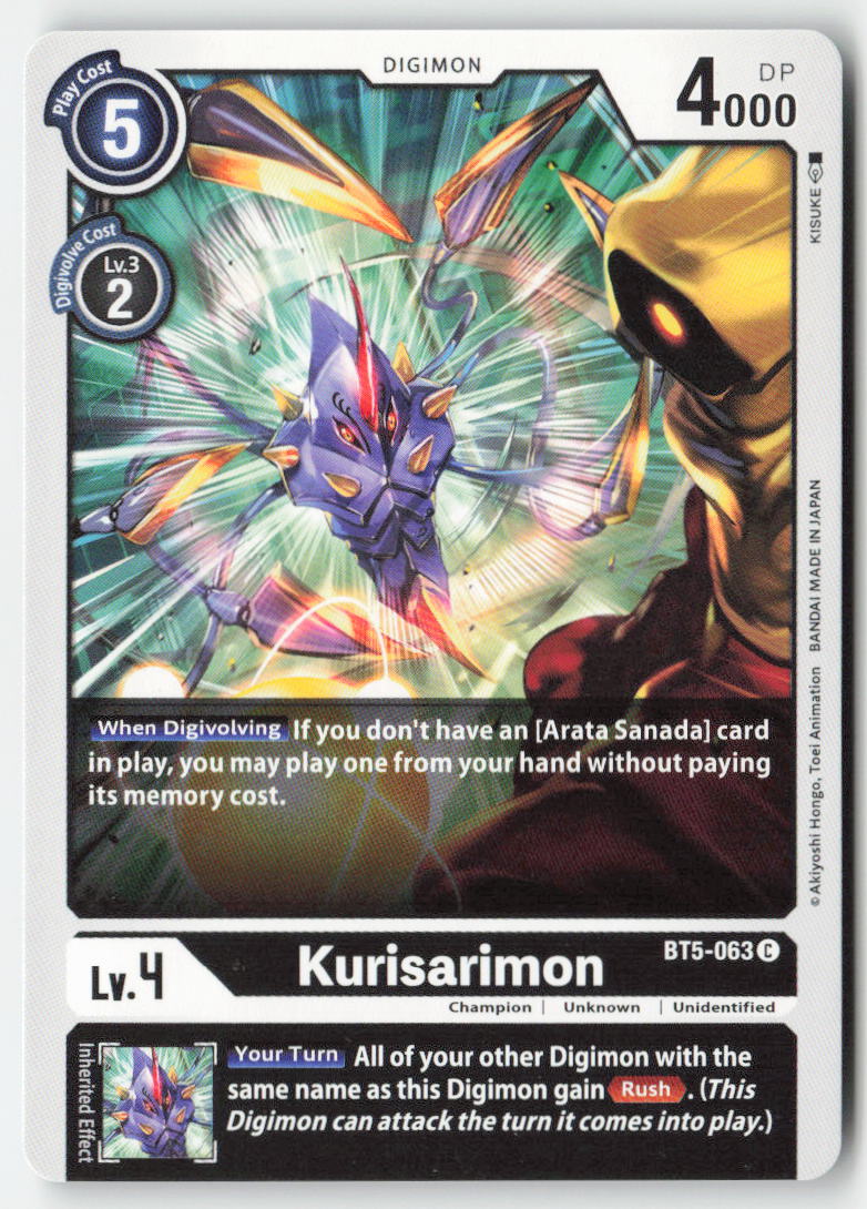 Kurisarimon BT5-063 Normal Common Near Mint