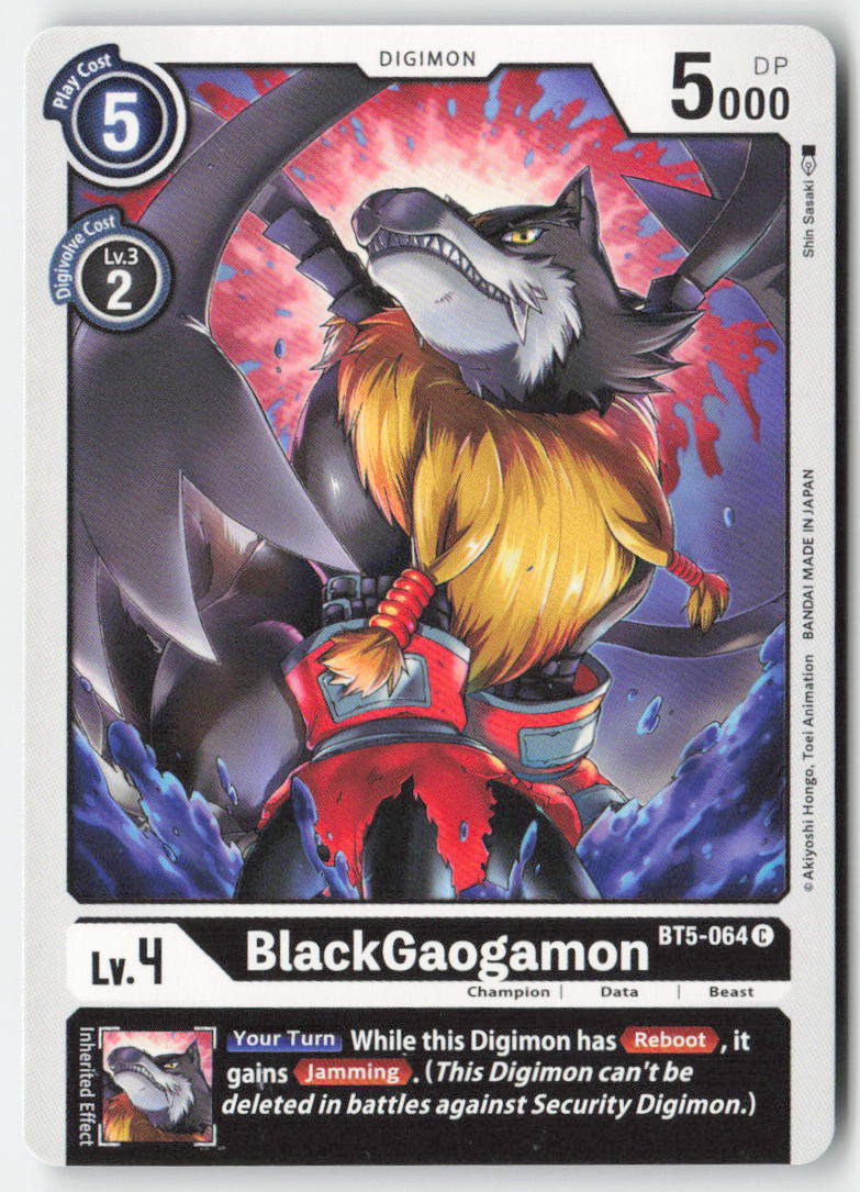 BlackGaogamon BT5-064 Normal Common Near Mint