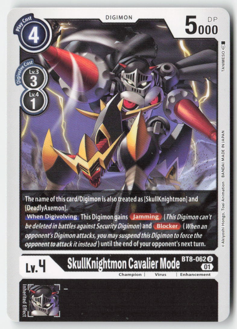 SkullKnightmon Cavalier Mode BT8-062 Normal Uncommon Near Mint