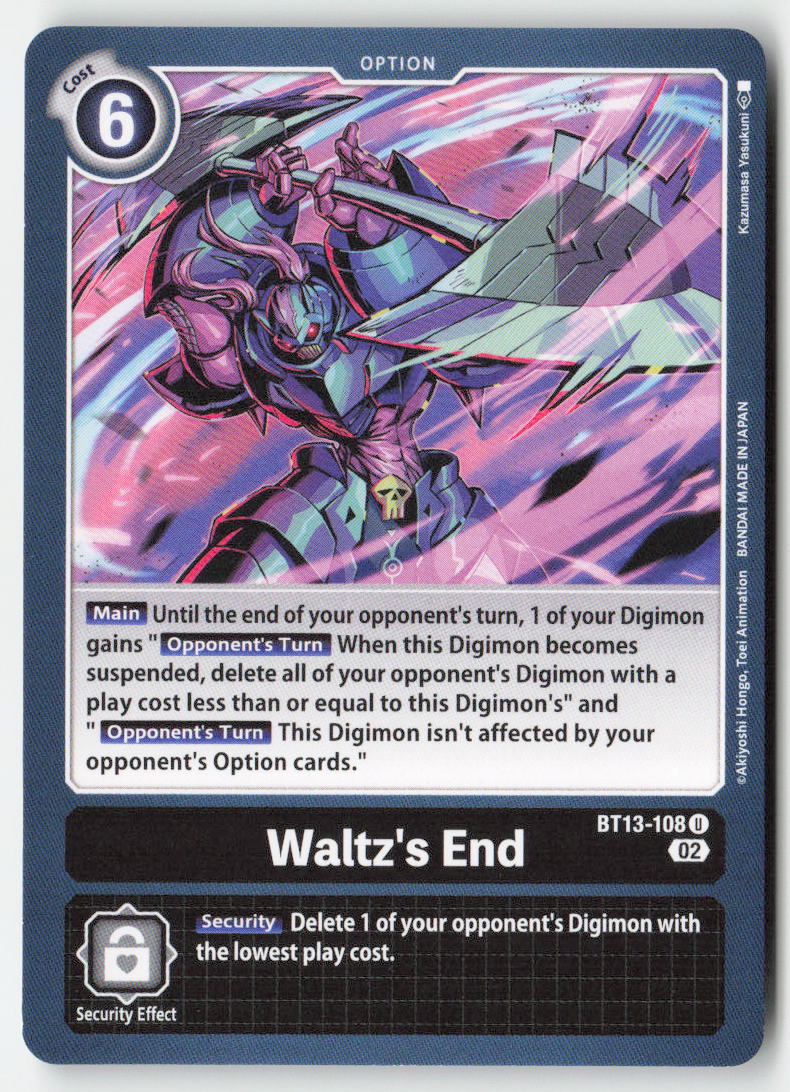 Waltz's End BT13-108 Normal Uncommon Near Mint