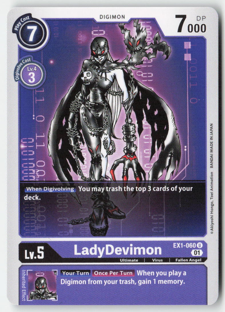 LadyDevimon EX1-060 Normal Uncommon Near Mint, Front