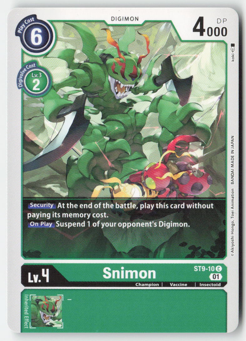 Snimon ST9-10 Normal Common Near Mint