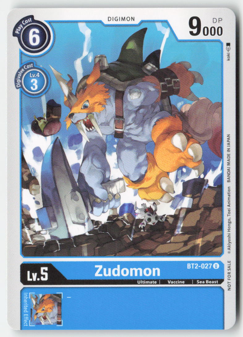 Zudomon (Official Tournament Pack Vol.3) BT2-027 Normal Uncommon Near Mint