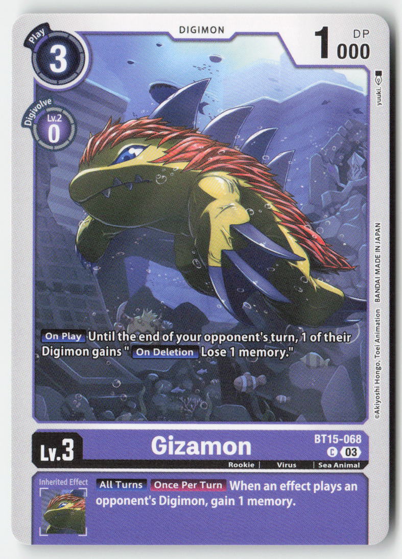 Gizamon BT15-068 Normal Common Near Mint