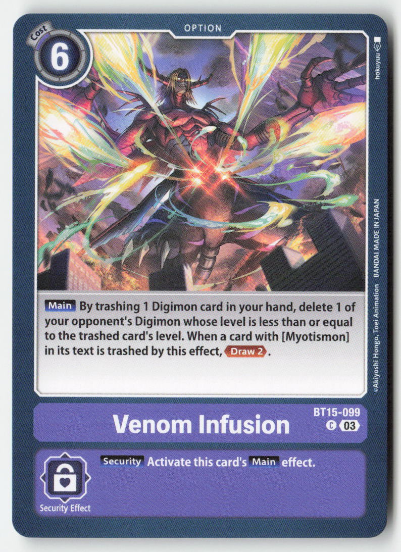 Venom Infusion BT15-099 Normal Common Near Mint, Front