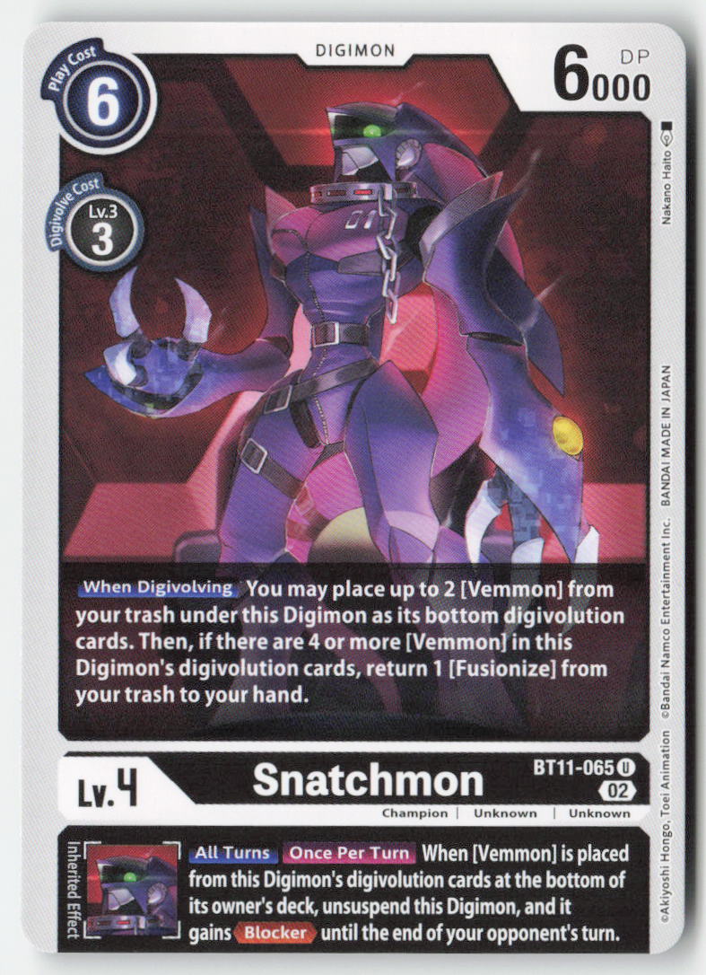 Snatchmon BT11-065 Normal Uncommon Near Mint