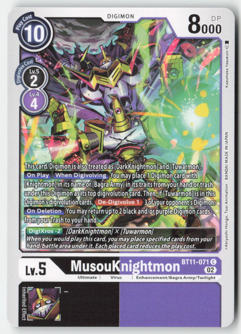 MusouKnightmon BT11-071 Normal Common Near Mint