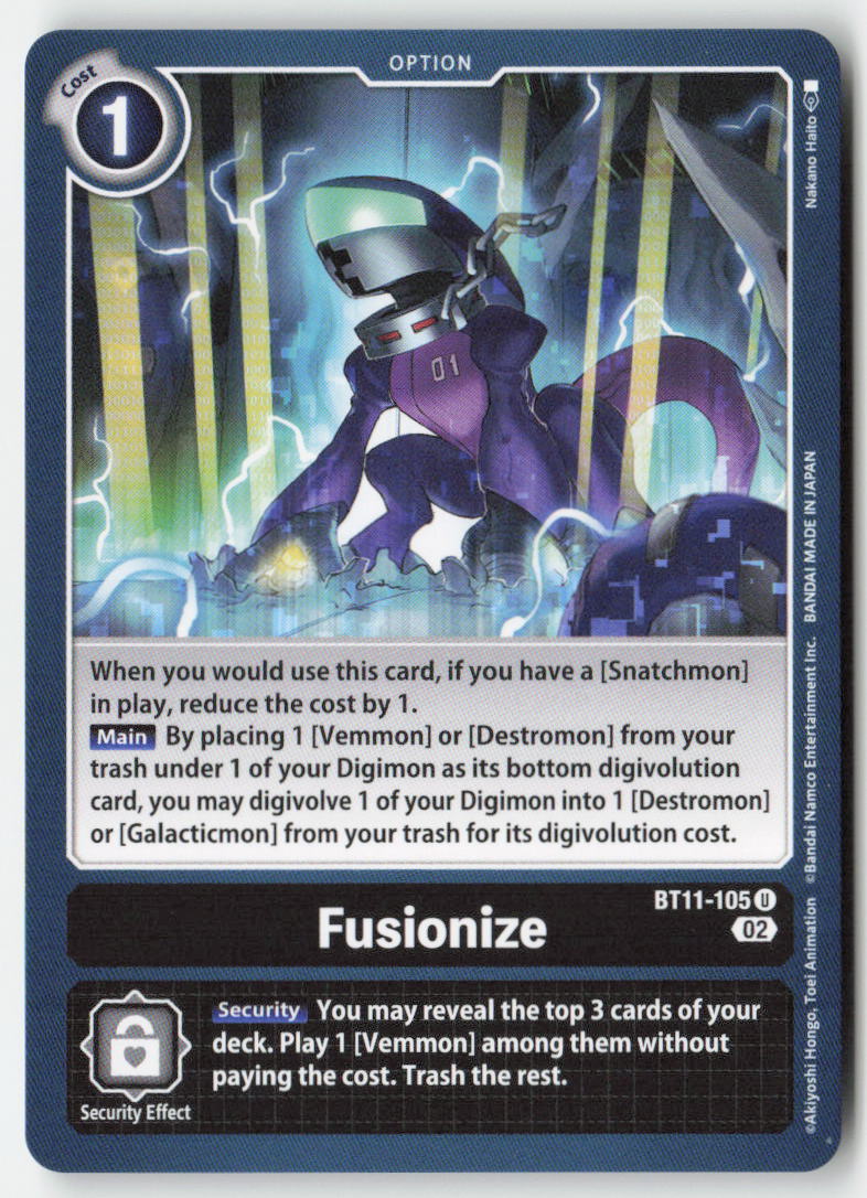 Fusionize BT11-105 Normal Uncommon Near Mint