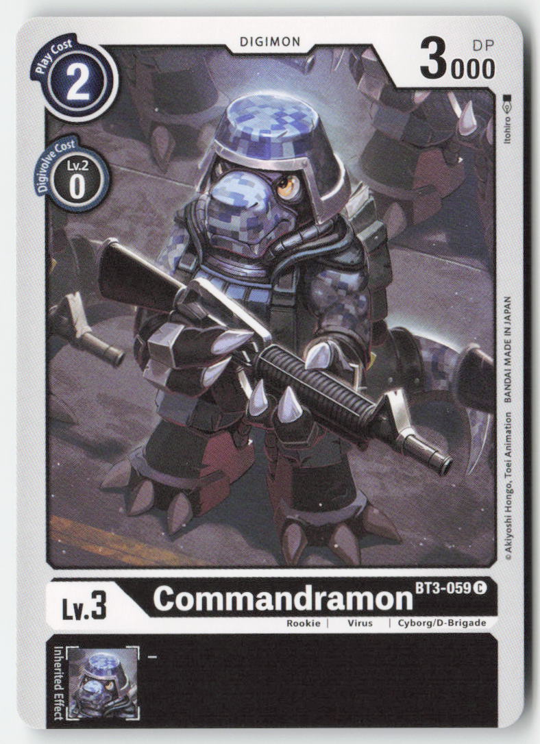 Commandramon BT3-059 Normal Common Near Mint