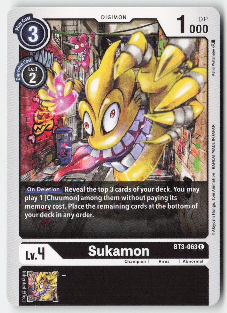 Sukamon BT3-063 Normal Common Near Mint