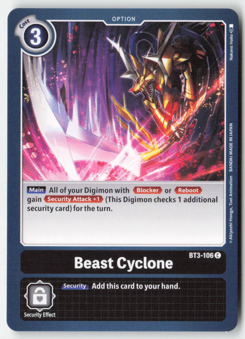 Beast Cyclone BT3-106 Normal Common Near Mint