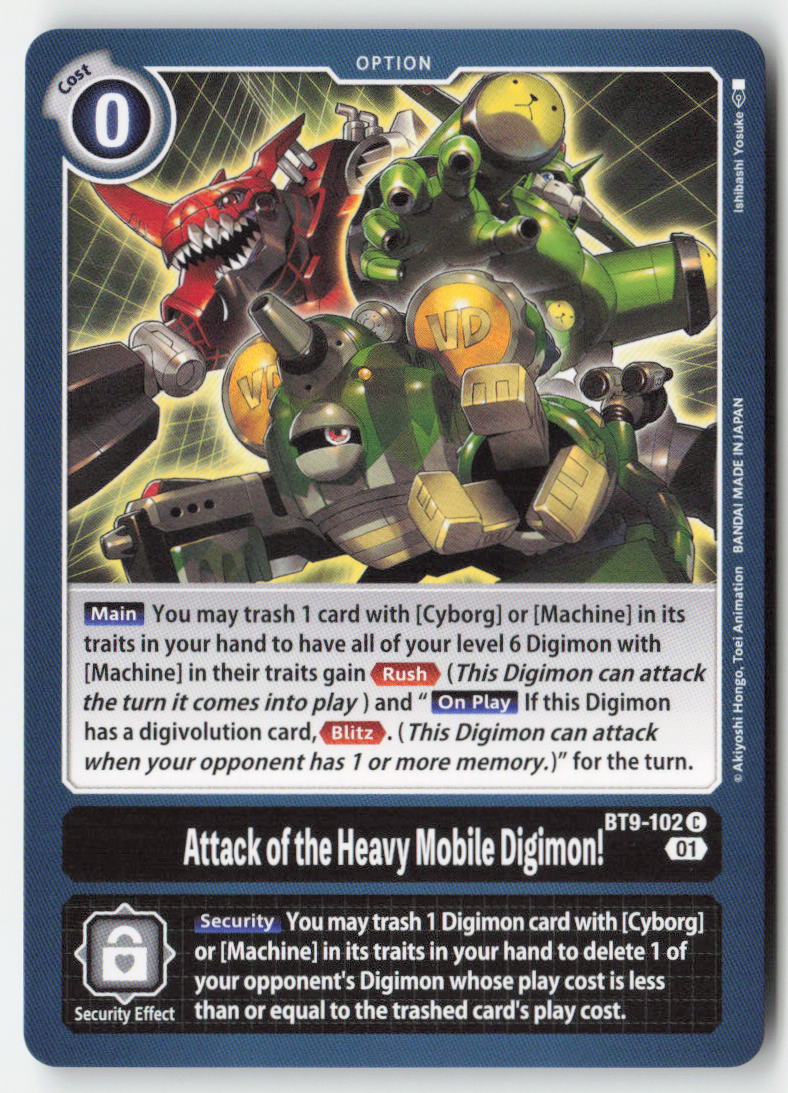 Attack of the Heavy Mobile Digimon! BT9-102 Normal Common Near Mint