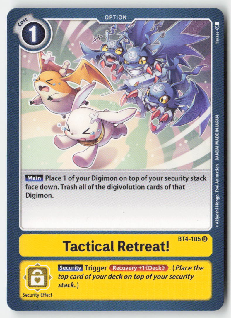 Tactical Retreat! BT4-105 Normal Uncommon Near Mint