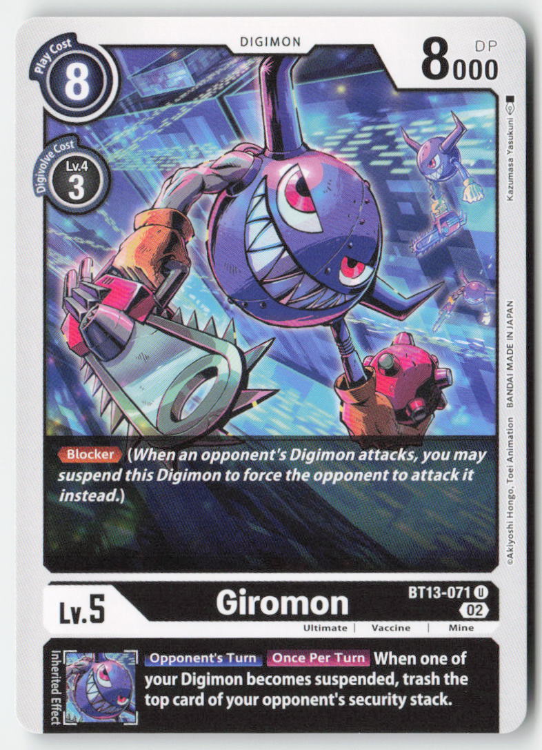 Giromon BT13-071 Normal Uncommon Near Mint