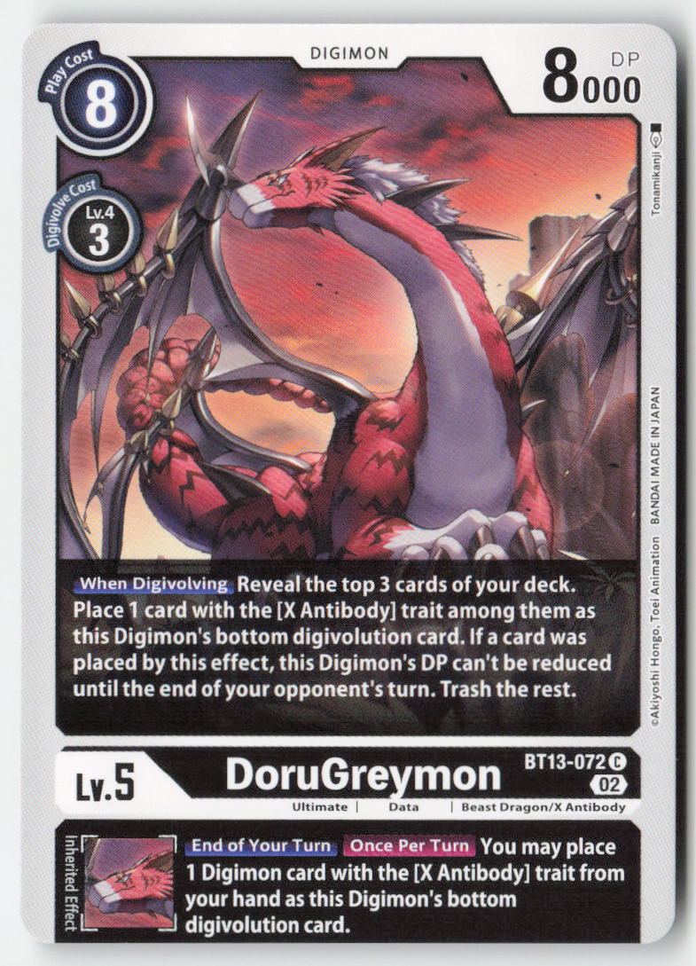 DoruGreymon BT13-072 Normal Common Near Mint