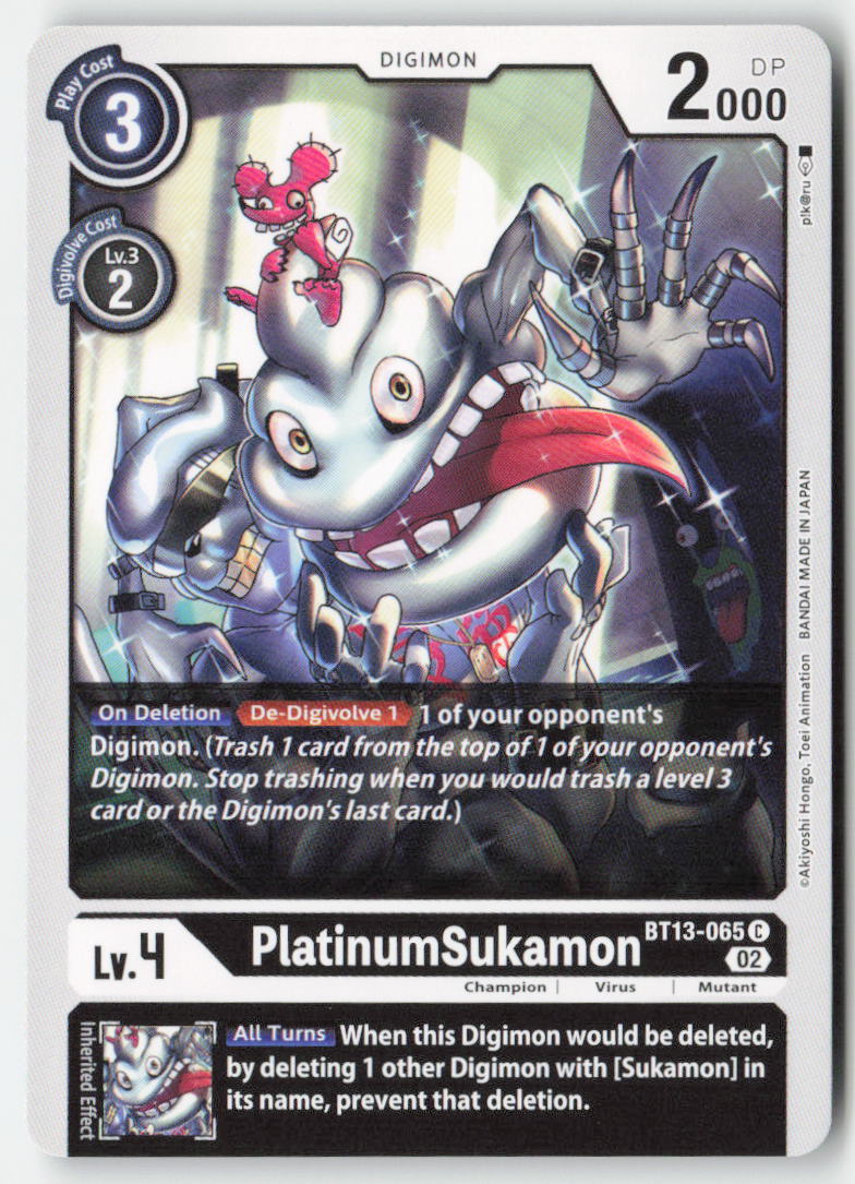 PlatinumSukamon BT13-065 Normal Common Near Mint